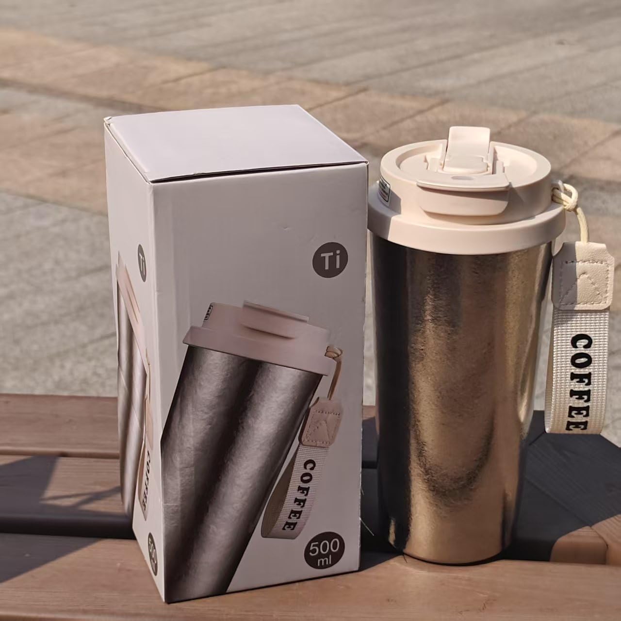 UTitanium Titanium Coffee Cup Double Wall Ultralight Ti Travel Mug Office Water Tea Bottle